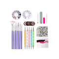 TAMAX NAK009 3D Nail Art Kit with Stickers Painting Brush Dotting Pen Rhinestones Nails String Manicure Tools