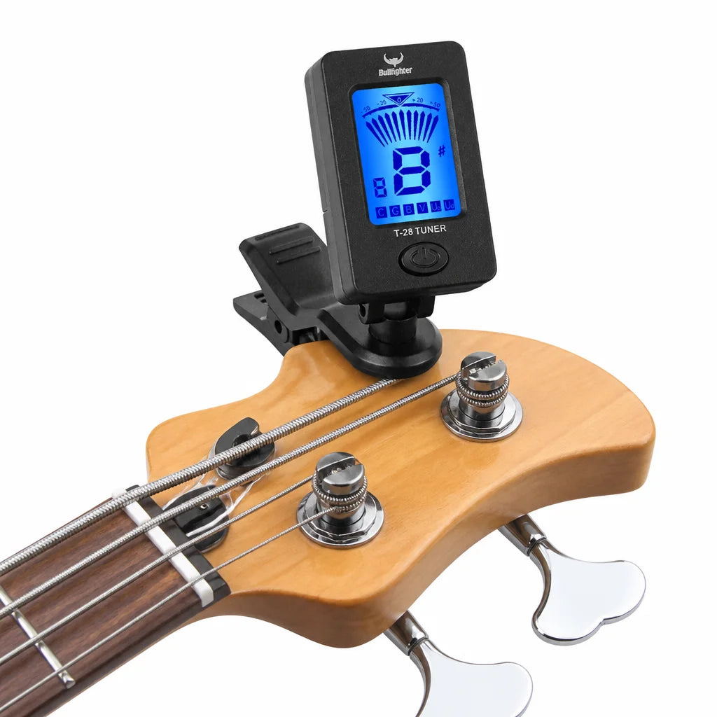 Bullfighter Clip on Guitar Tuner Chromatic Digital LCD Tuner for Guitar Ukulele Violin Bass