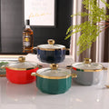Light Luxury Noodle Bowl Personality Creative Double Ear Soup Bowl Household Ceramic Instant Ceramic Carton 10pcs MegaBDM