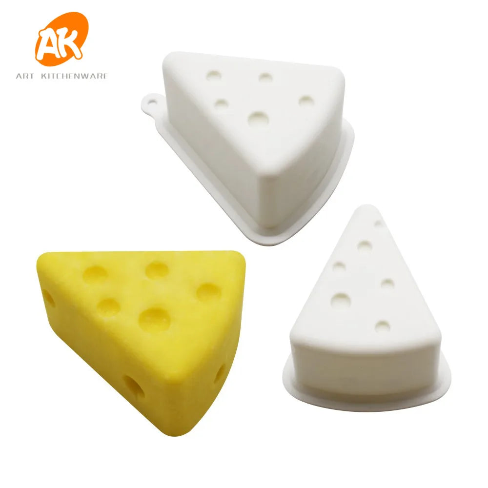 AK Small Non-stick Cheese 3D Silicone Mousse Molds Soap Mould Cake Decorating Baking Tools for Bakery MC-241