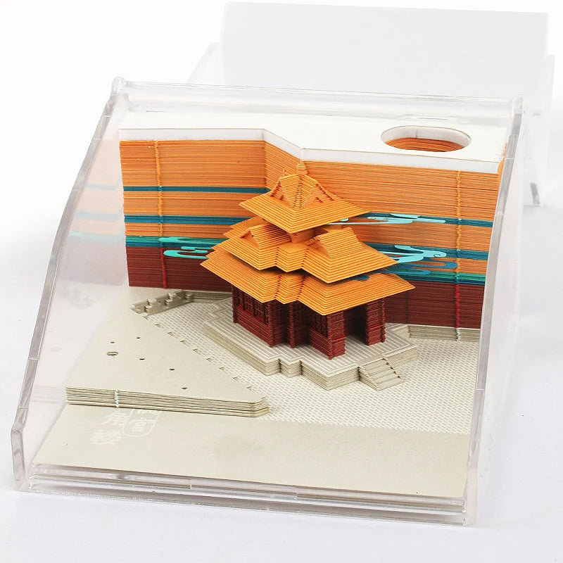 3D Memo Pad Custom Sticky Note With Pen Holder for Desk Decor Stationery Gift Items School Office Supplies