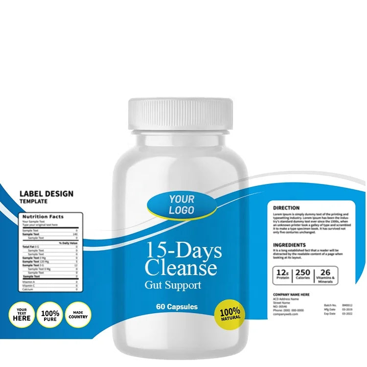 OEM 15-Day Gut Support Colon Cleanse Detox Capsules 15-Day Cleanse Colon Support Capsules