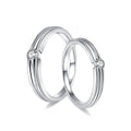 KH802 Abiding Channel Setting Decorative Couple Engagement Ring Set 925 Silver Small Round Moissanite Eternity Ring Bands