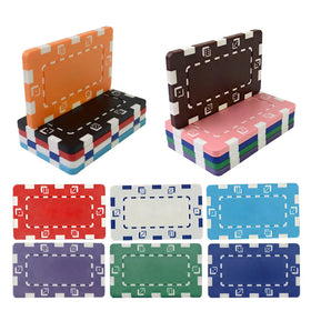 Rectangle Rectangular ABS Multi-color 32g Cheap Blank Solid Square Casino Poker Chip Set Oversized Stickers