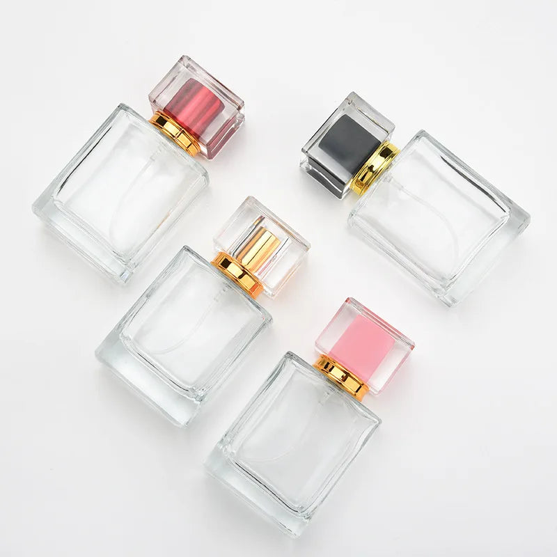 Stock 30ml 50ml 100ml Gradient Color clear Perfume Unique Glass Bottle