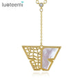 LUOTEEMI Chain Fashion Jewelry Gold Plated Designer Pendant Dainty Charm Woman Shell Butterfly Necklace