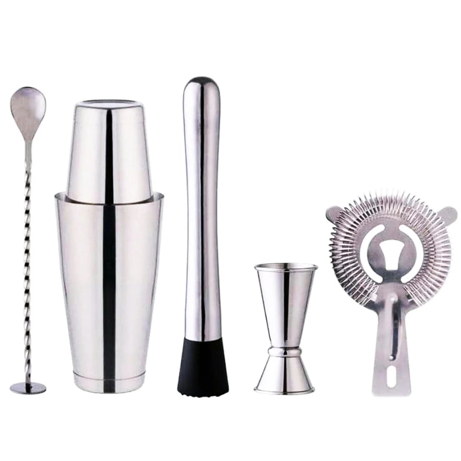 Wuyi Camol Factory Hot Selling 6pc Boston Shaker Set with Premium Bartender Weighted Martini Drink Shaker