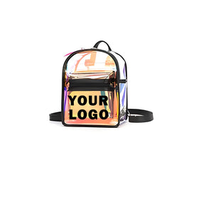 Dazzling Backpack Girls Casual Practical Storage Bag Rucksack Pink Reflective Travel Outdoor Lightweight Portable Jelly Backpack