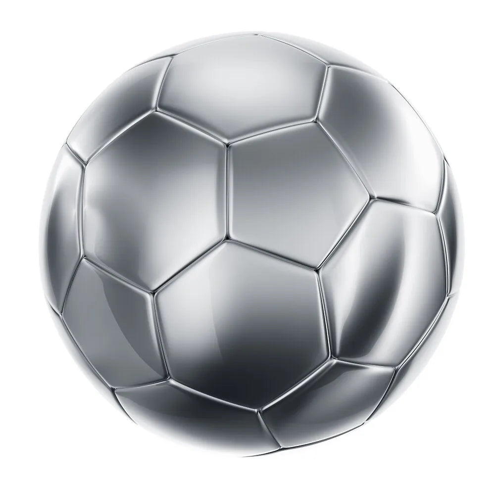 Futbol Topu Professional Match Quality Size 4 Size 5 Thermal Bonded Textured TPU Metallic Silver Soccer Ball