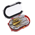 6pcs Titanium Step Drill Bit Saw Set 4-12 4-20 4-32mm 3 6 8mm Woodworking Metal Core Opener for Hole for Metal and Wood