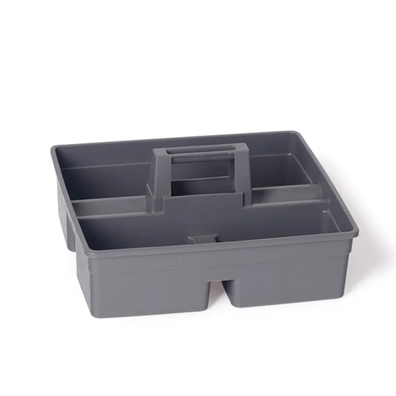 AXA Durable PP Plastic Multifunction 3 Dividers Tote Carry Storage Box with Portable Handle Cleaning Tools Basket