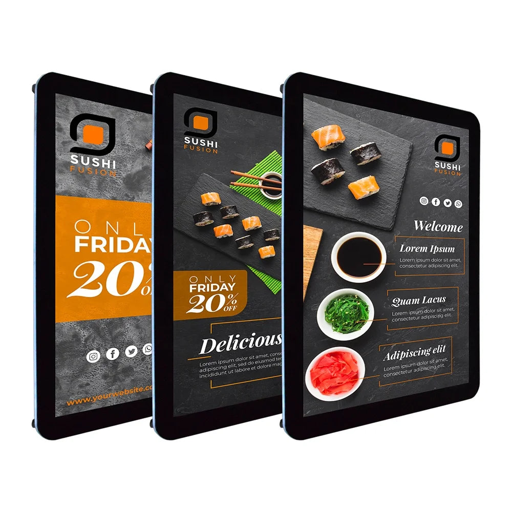 A2 A3 A4 Electric Cafe Restaurant Hanging Ultra Slim Changeable Backlit Acrylic Light Box Sign Board Display Poster Frame Menu