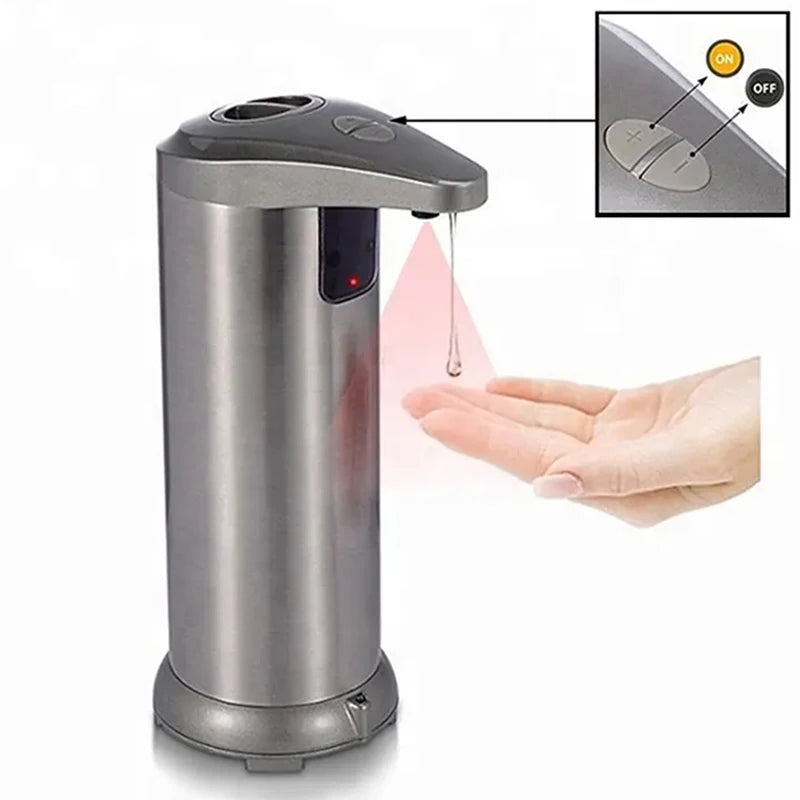 304 Stainless Steel Brush Hands-Free 280ML Automatic IR Sensor Touchless Foam Soap Dispenser for Hotel Use