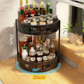 OWNSWING 360 Degree Rotating Spice Rack Organizer 2 Tier Large  Lazy Susan Spinning Turntable Tiered Vertical Storage Rack