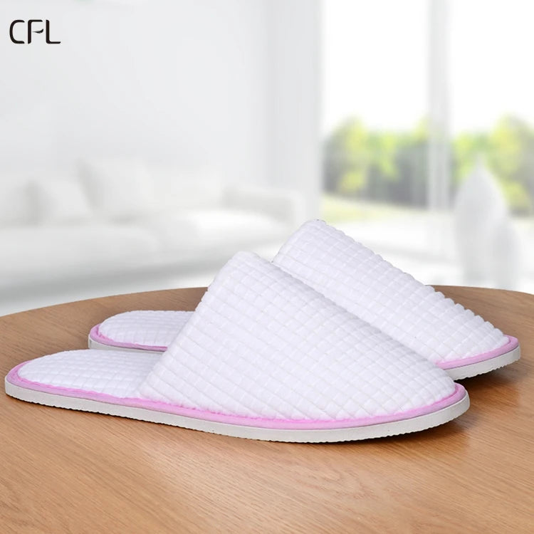 White Anti slip High-quality Luxury Huafu Ge Hotel slippers Wholesale Disposable Customized logo slippers Hotel