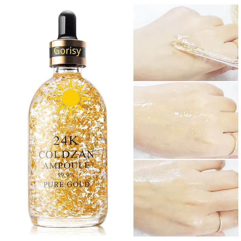 Private Label 24K Gold Face Serum Hyaluronic Acid Nano for Oil Vitamin C Mandelic Acid Liquid Korea Skin Care Whitening