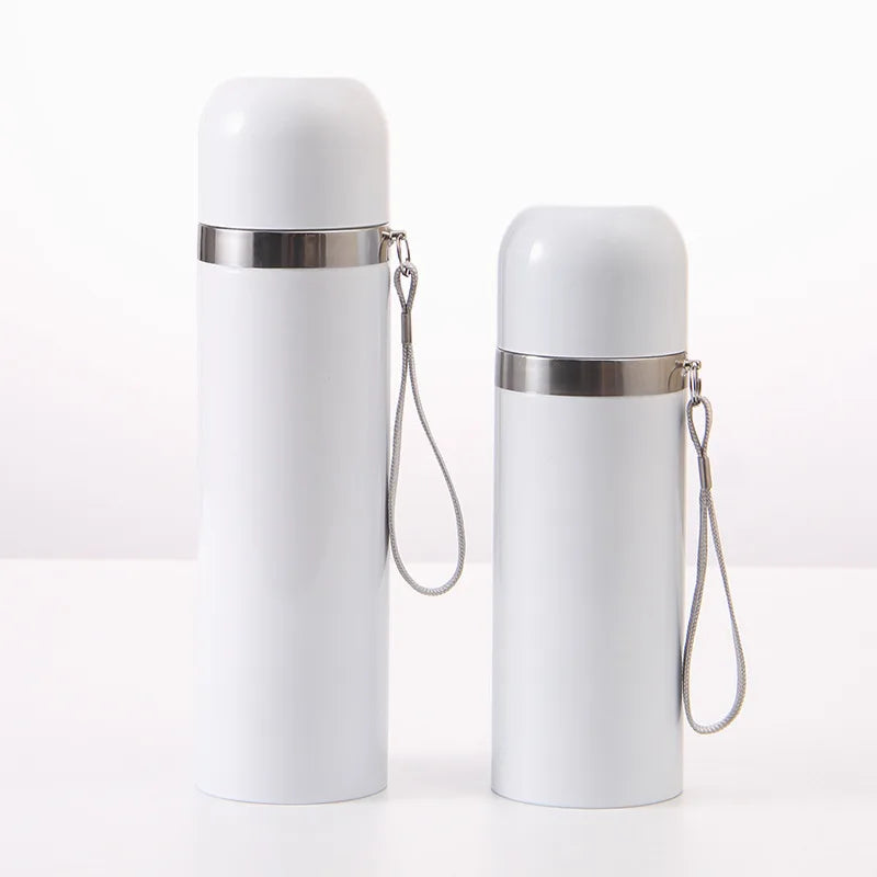 500ml Bullet Shape Vacuum Flask Stainless Steel Sublimation Thermos Bottle Double Wall Insulated Tumbler Cup with Lid