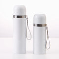 500ml Bullet Shape Vacuum Flask Stainless Steel Sublimation Thermos Bottle Double Wall Insulated Tumbler Cup with Lid