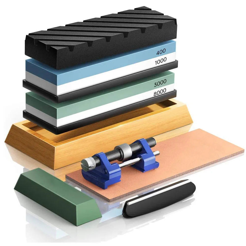 Custom Hot Sale Natual Kitchen Knife Sharpening Stone /Water Stone / Whetstone Oilstone Set