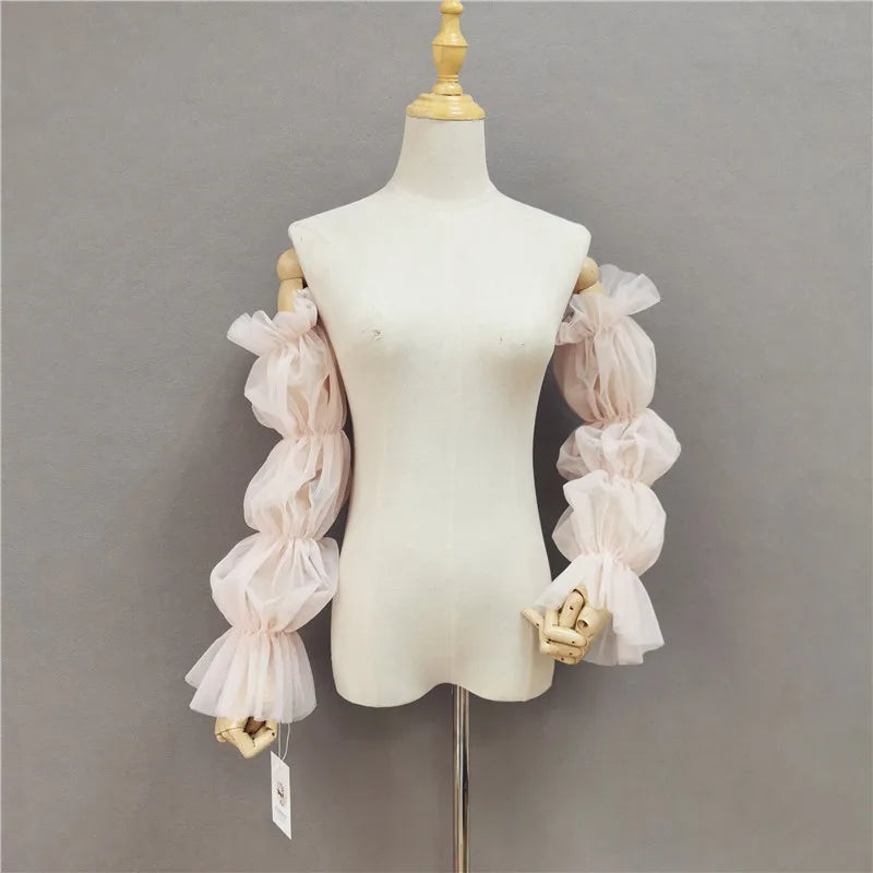 QUEENS GOWN champagne Fashion Wedding Sleeve Detachable Sleeve Accessories for Dresses