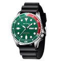 Dropshipping Fashion Silicone Band Clock Dual Calendar Customized Logo Analog Quartz Mens Sports Wrist Watch for Men