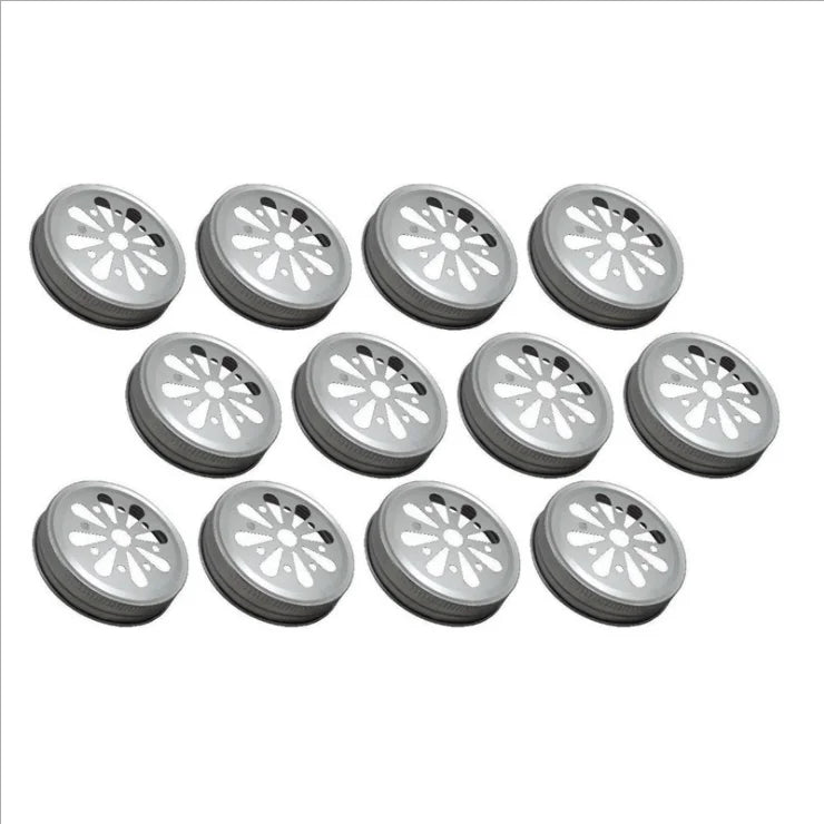 Hot Sale Silver 70mm Daisy Cut Tinplate Screw Cap Lids for Mason Jar BPA Free Food Grade Child-Proof