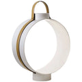 Indoor Circle Design Metal Table Lamp Wholesale White Simple Nordic Modern Led Table Lamp for Hotel Bedroom