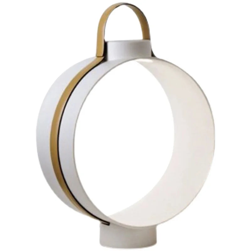 Indoor Circle Design Metal Table Lamp Wholesale White Simple Nordic Modern Led Table Lamp for Hotel Bedroom