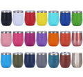 12oz Egg-Shaped Double-Wall Insulated Stainless Steel Tumbler with Plastic Lid Premium Beer Tumbler