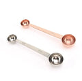 Stainless Steel Coffee Scoop Metal Measuring Spoon Double End Sugar Tea Coffee Spoons Tablespoon Kitchen Tool Accessories