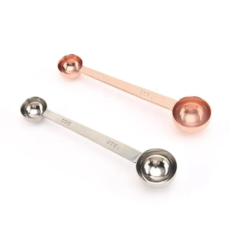 Stainless Steel Coffee Scoop Metal Measuring Spoon Double End Sugar Tea Coffee Spoons Tablespoon Kitchen Tool Accessories