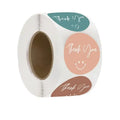 500PCS/Roll 1inch Adhesive Round Label Free Design Thank You Sticker for Kids Gift Bag Box Packaging Decoration
