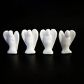 Huiying 1.5 Inch Handmade Carved White Jade Angels for Gift Crafts
