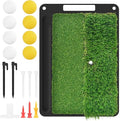 Hitting Mat Golf Impact Mats for Indoor/Outdoor Training Heavy Rubber Base Turf Mat with Ball Tray