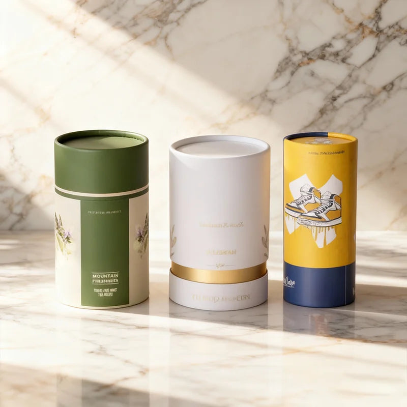 Custom logo Size Design Cylinder Cardboard Container Cosmetic Skin Care Serum Essential Oil Perfume Bottle Packaging Paper Tubes