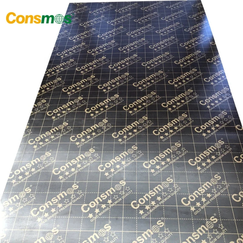12mm or 15mm or 18mm Brown Black Marine Shuttering Film Faced Plywood Board for Construction Formwork