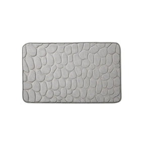 2 Piece Rug Bath Mats for Bathroom Non slip Memory Foam Embossed Cobblestone Bathmat