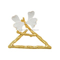 Wholesale Wedding Triangle Shape Gold butterfly Napkin Ring