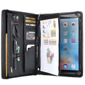 Multi-Functional A4 Letter-Size Leather Business Portfolio Zipper-Closed Briefcase