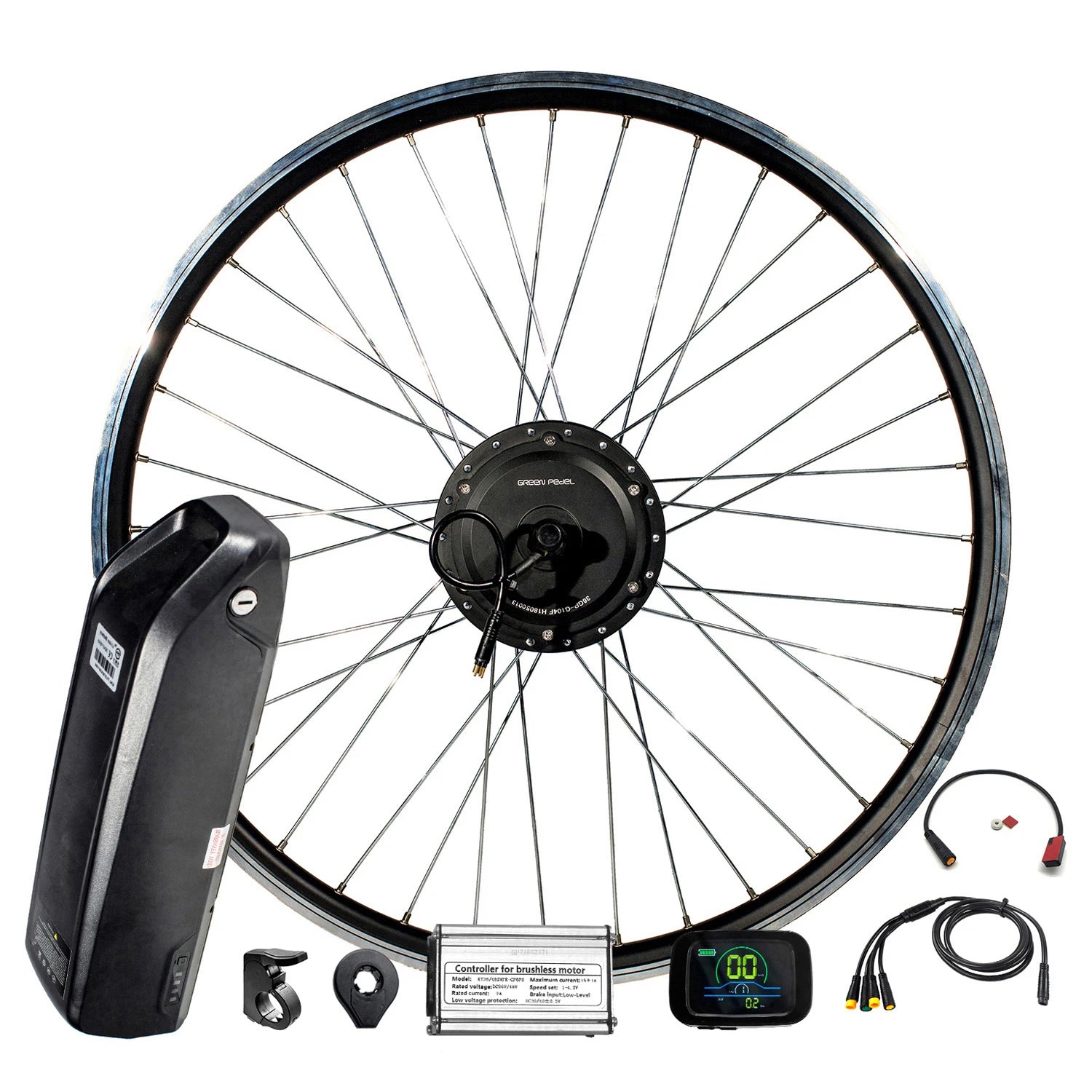 GreenPedel Hot Selling 250w 500w Motor Bicycle Electric Ebike Conversion Kit Electric Bicycle with 5 -15Ah Lithium Battery