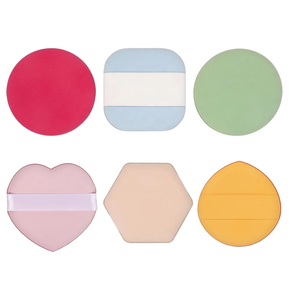Heart Teardrop Super Soft Air Cushion Flat Round Blending BB Cream Foundation Latex Free Makeup Cosmetic Puff Sponge Makeup Puff