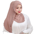 Wholesale Turkish Popular Premium Jersey Georgette Kopftuch Hijab With Beautiful Diamonds Turquie Box Set Styles