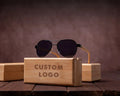 2025 Laser Custom Logo Fashion Wooden Sunglasses Box Handmade Uv400 Sunglasses Square Bamboo Wooden Mens Sunglasses