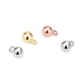 925 Sterling Silver 4mm Round Hanging Bead Pendant for Jewelry Making Jewelry Findings & Components