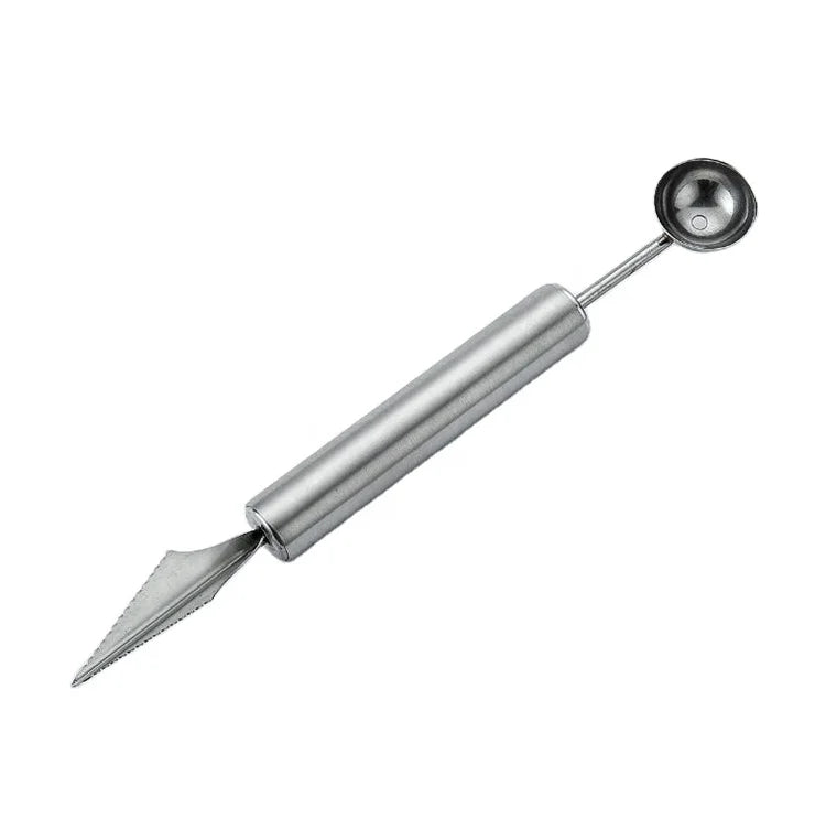 304 Stainless Steel Fruit Scoop Melon Baller Carving Cutter Metal Ice Cream Tools for Ice Cream Sticks