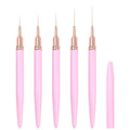 OEM Customized Logo 7/9/11/15/20mm  DIY UV Gel Acrylic Tips Stripes Nails Art Drawing Painting Tools Nail Liner Brush
