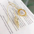 E1818 Baroque DIY Natural Freshwater Pearl Charm Earrings Mounting Accessory 925 Sterling Silver Gold Plated  Jewelry for Women