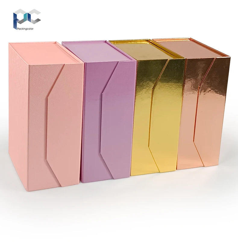 2025 New  Folding Gift Box No Ribbon Folding Paper Packaging Rigid Cardboard Gift Boxes