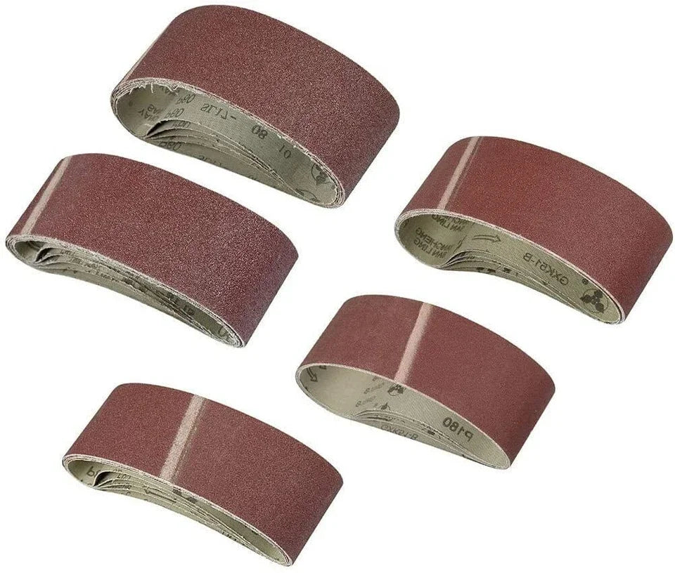 DE Warehouse 24H Shipping Free Delivery 10pcs 100 X 610mm Aluminium Oxide Sanding Belts 40-240 Grit Abrasive Tools