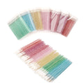 50 Pcs Popular Makeup Black Pink Red Lint Free Brush Lash Extension Cleansing Brushes for Lash Shampoo